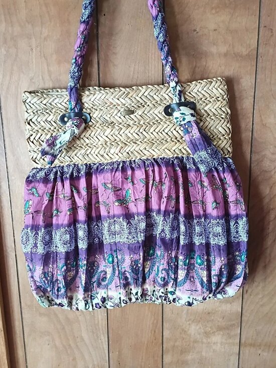 Cappelli Straworld Handbags - Cappelli Straworld straw tote beach bag dragonfly print boho summer purse